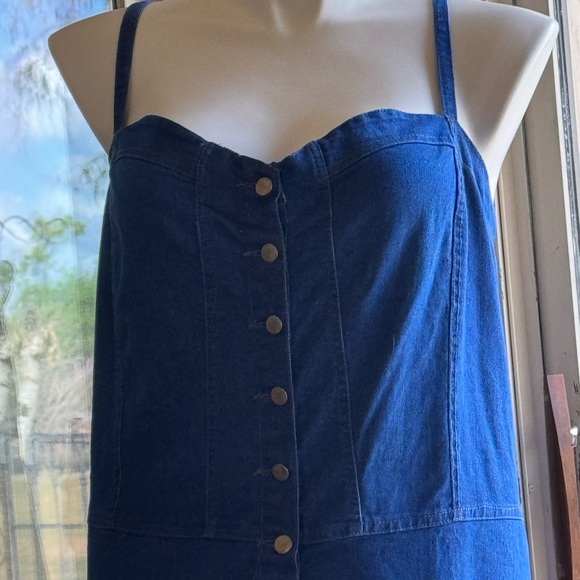 Blue Button-Down Maxi Dress - Picture 5 of 10